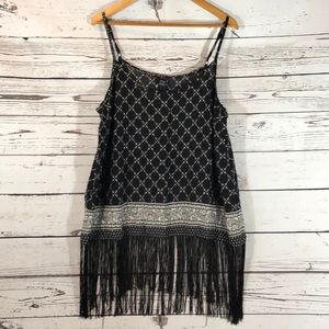 Torrid GEO PRINT FRINGE TANK TOP size 1